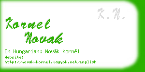 kornel novak business card