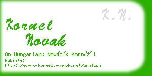 kornel novak business card